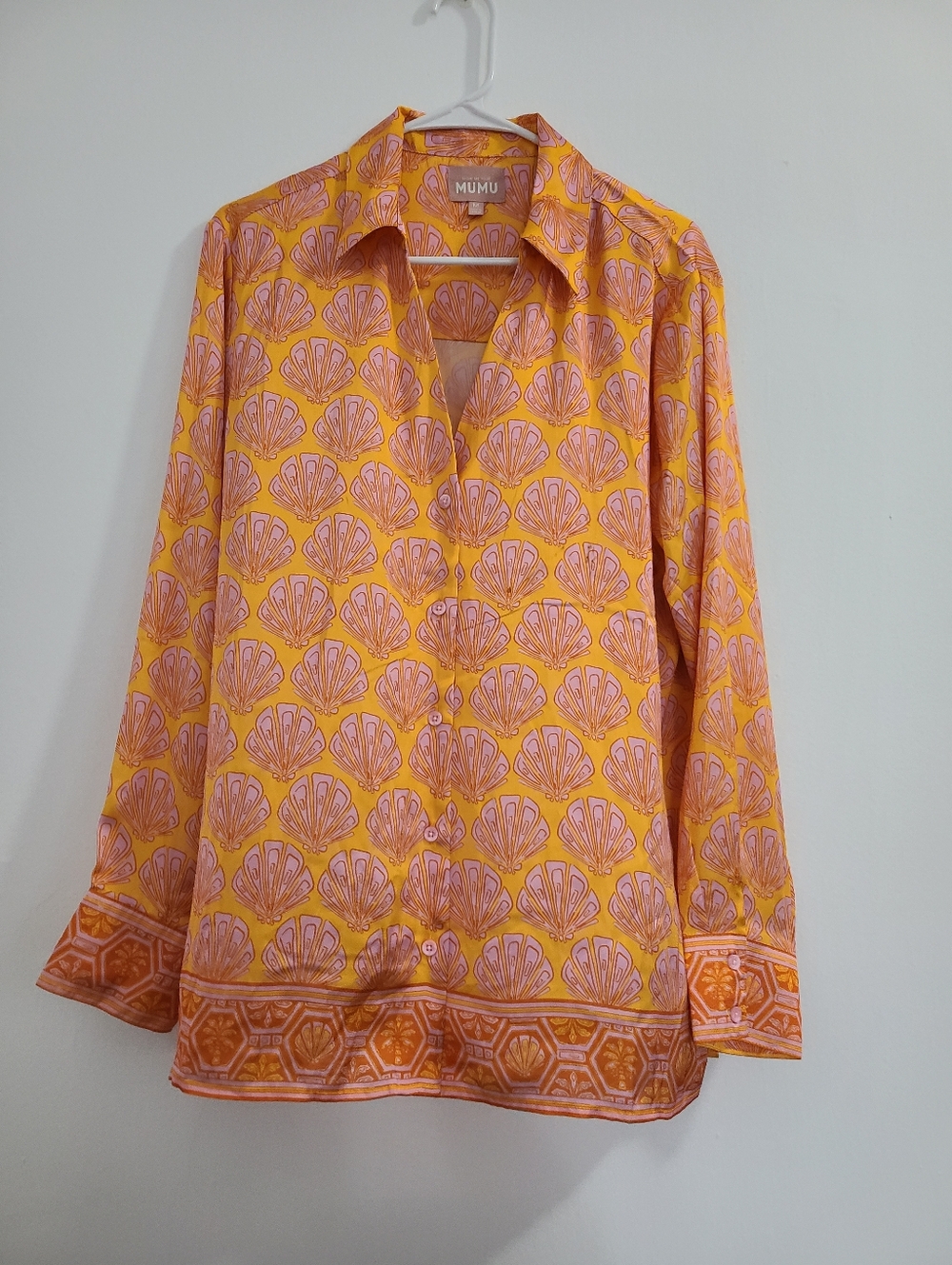 Show Me Your MuMu Early Riser Shells Silky Button-Up PJ Top Only Size M